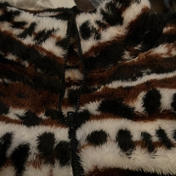 Luluroe Birds on a Wire fuzzy quarter zip jacket. - Picture 2 of 4